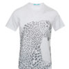 Crystal Leopard White Crewneck Neck  T-Shirt ( 1045) BAKLLIN-7983