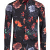 Black Floral Digital Printed Stretch L/S Shirt (4832) BAKLLIN-7930
