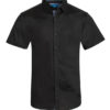 Solid Black Cotton S/S Shirt 3020 BAKLLIN-7910