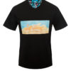Black T-Shirt with Galoping Horses Motif (A1001) BAKLLIN-8006