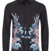 Black Leopard Digital Printed Design Stretch L/S Shirt (4846) BAKLLIN-7953