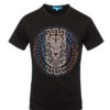 Crystal Lion Motif  Black T-Shirt (1050) BAKLLIN-8000