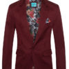 Burgundy Cotton-Stretch Fashion Blazer  9010 BAKLLIN-7872